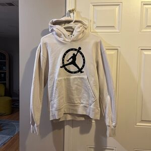 Jordan x Off-white White Hoodie with Black Logo